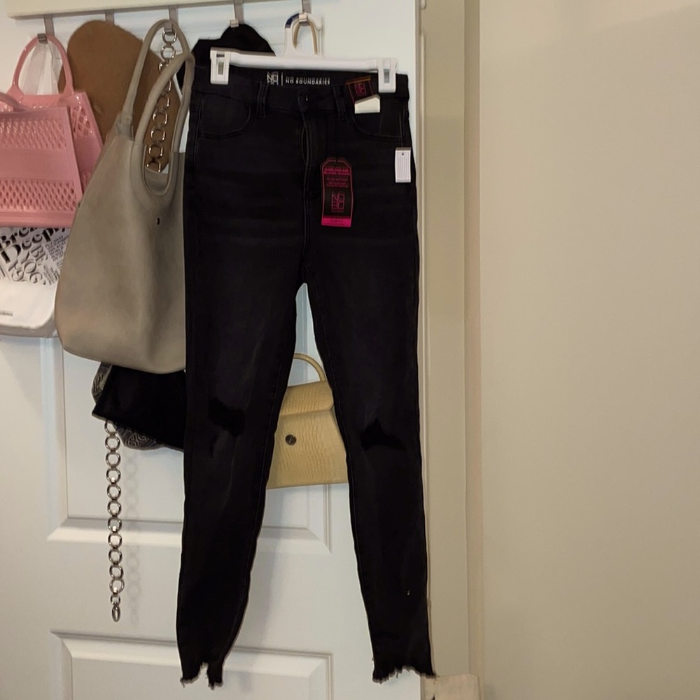 Black ripped jeans